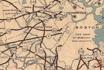 Map of Boston 1938