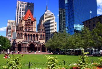 View of buildings from Copley Square