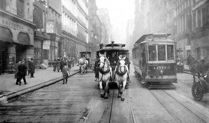 horse drawn cart in new york city