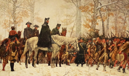 The March to Valley Forge, December 19, 1777, by William B. T. Trego