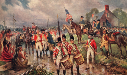 Burgoyne's surrender at Saratoga courtesy of the Library of Congress 