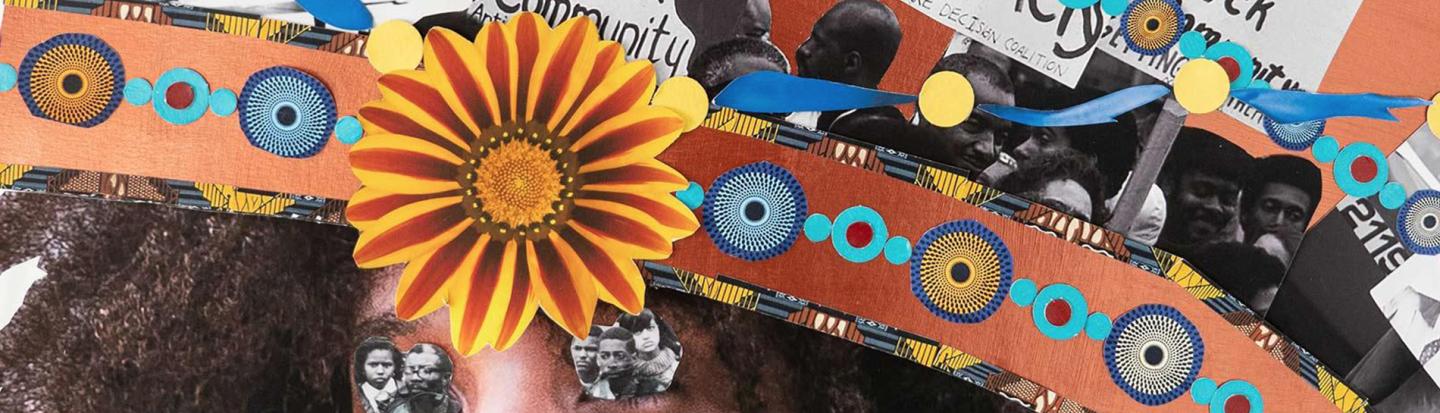 head dress art collage