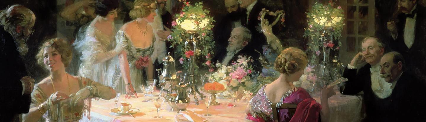 The End of Dinner, 1913, by Jules-Alexandre Grün