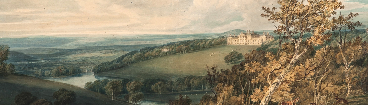 Highlights from Austen & Turner: A Country House Encounter Harewood House from the South East, 1798 by JMW Turner, copyright Harewood House Trust