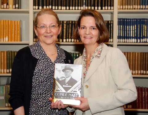 Susan Ronald and Margaret Talcott pose with Conde Nast book