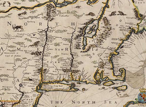 Early map of New England