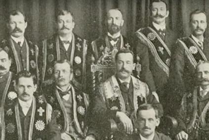 Men in a fraternal organization