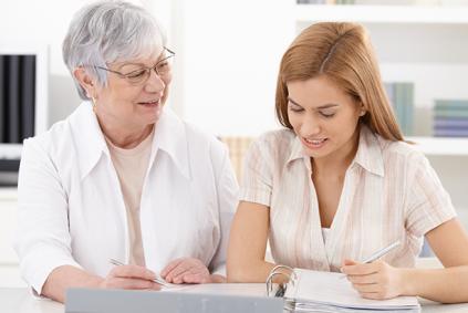 Older and younger woman