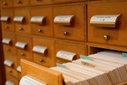 Library card catalog