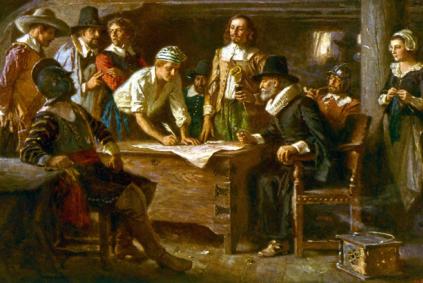 Painting of Pilgrims