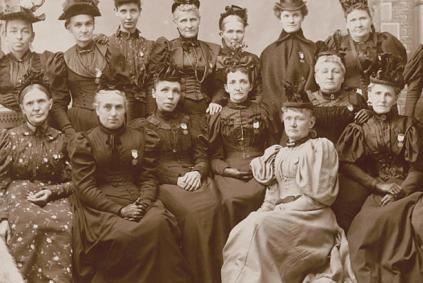 Old photograph of a group of women
